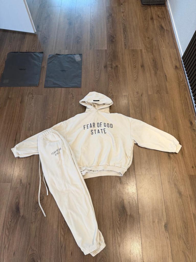 Essentials Fear of God State trainingspak XS oversized beige, Ophalen of Verzenden, Nieuw, Maat 46 (S) of kleiner
