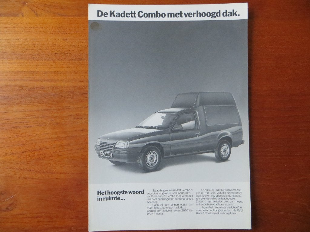 Opel Kadett Combo met verhoogd dak, Ophalen of Verzenden, Nieuw, Opel
