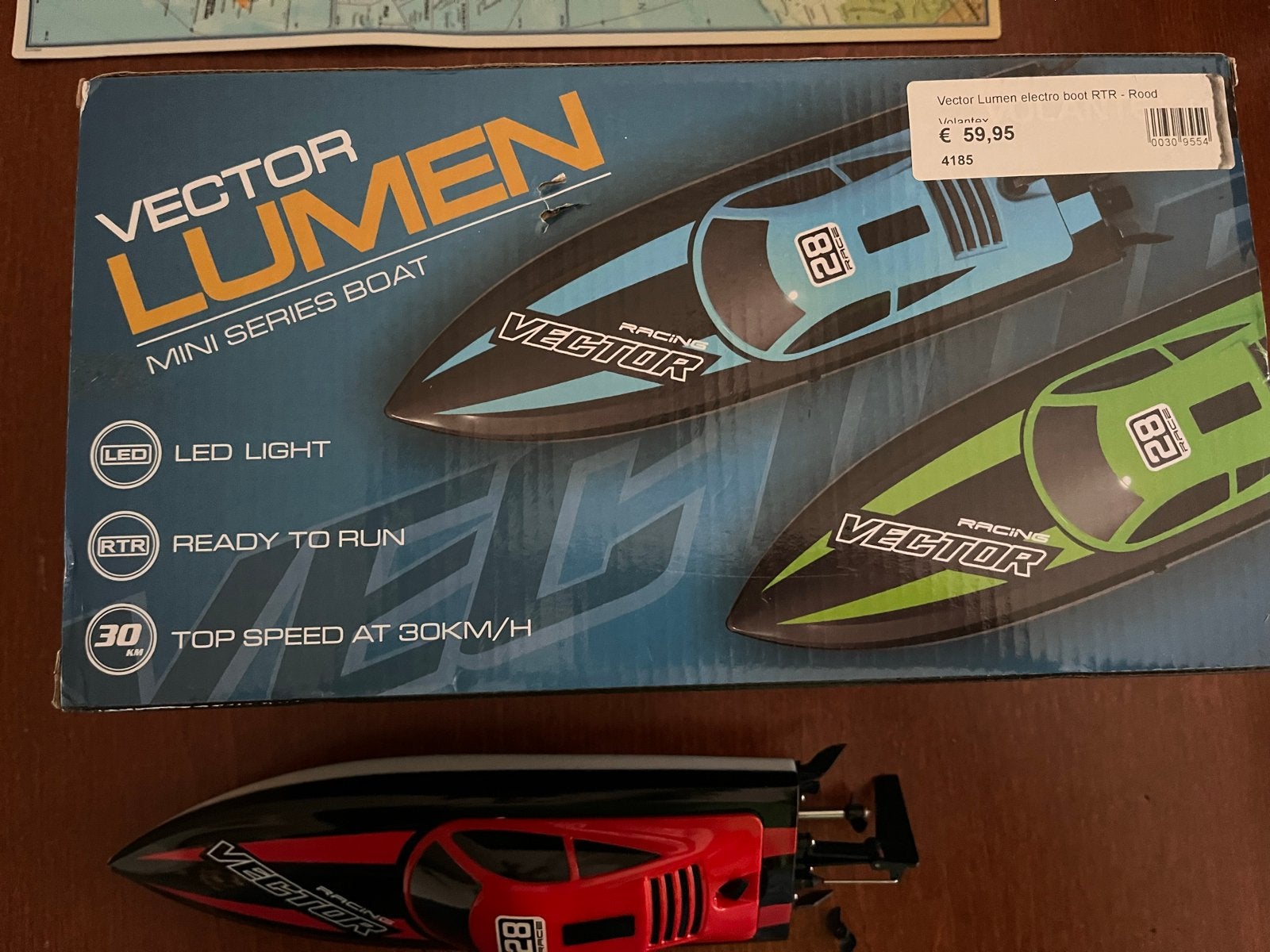 Volantex Racent Vector Lumen RC boot RTR Rood V795-6R, Ophalen of Verzenden, Zo goed als nieuw