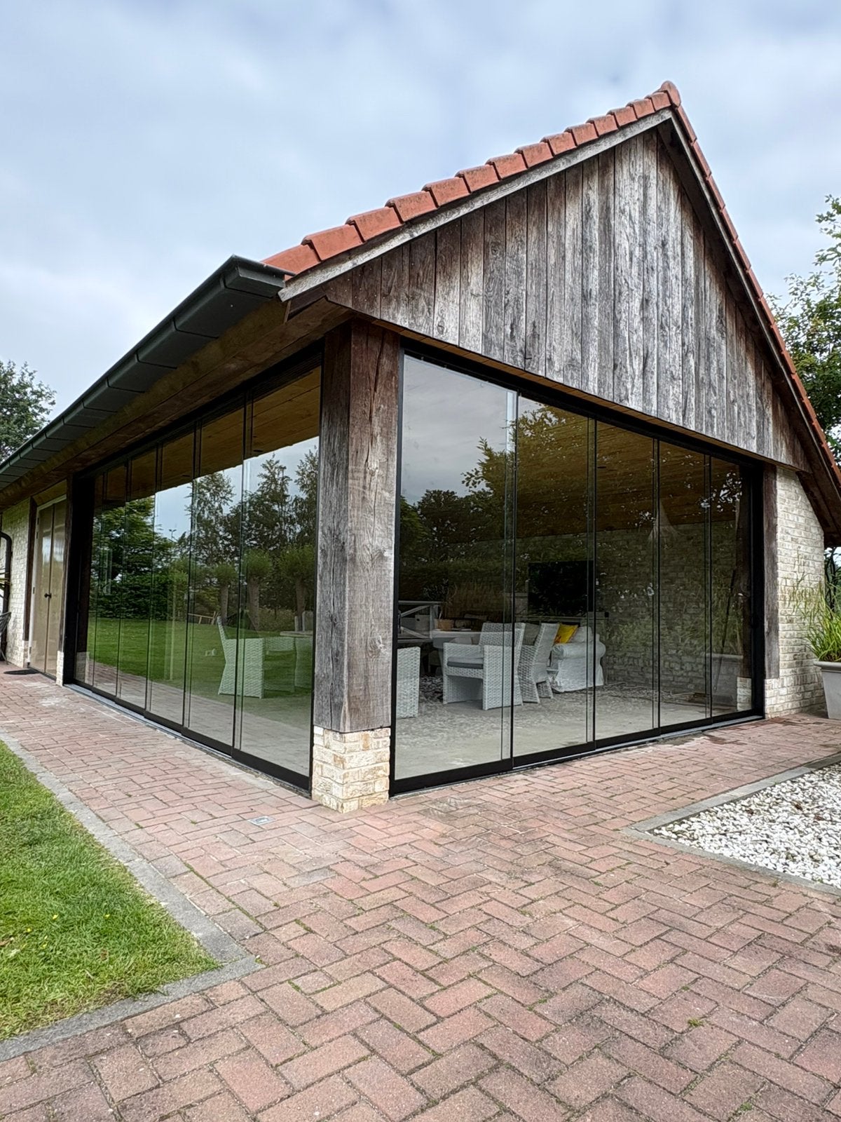 Glazen schuifwanden inc. montage, Ophalen, Nieuw, Veranda