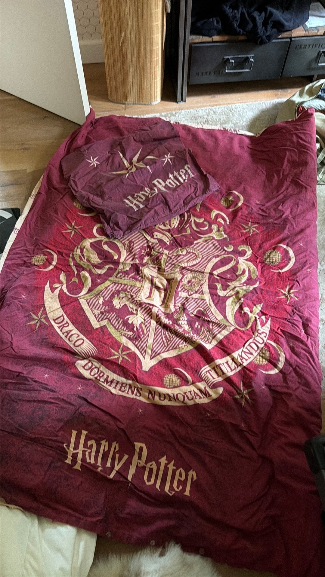 Harry Potter dekbed 140x200, Eenpersoons, Wit, Ophalen of Verzenden, Deken of Dekbed