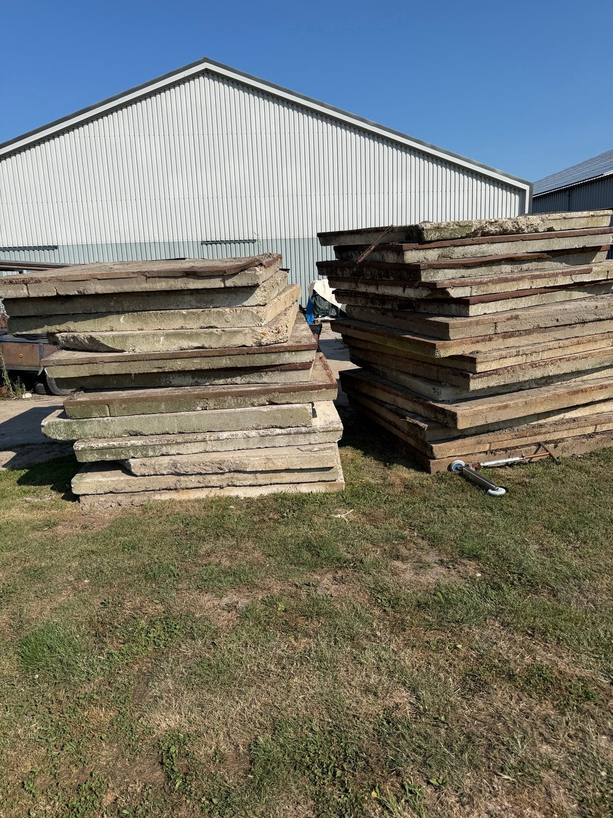 Gebruikte beton platen 2x2m, Tuin en Terras, Ophalen, Gebruikt, Overige typen, 10 m² of meer
