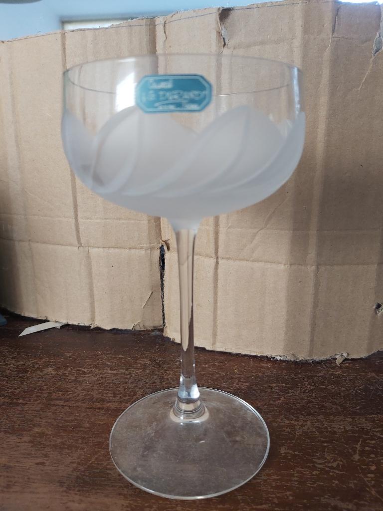 Hoge Coupe glazen j g DURAND France Cristal Kristal nw, Ophalen of Verzenden