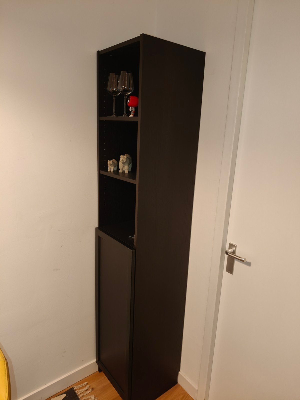 IKEA BILLY Boekenkast met Deur - zwart, Huis en Inrichting, Kasten | Overige, Gebruikt, Ophalen