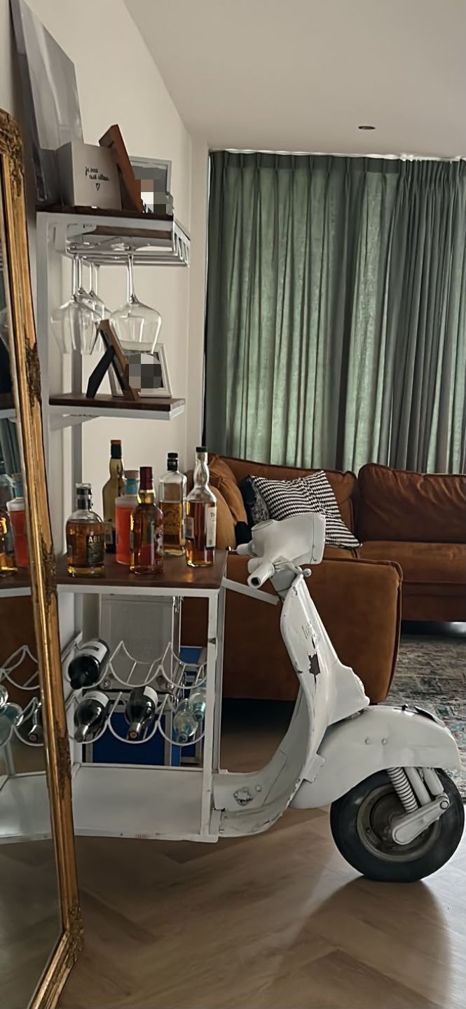 Scooter Wijnrek, Huis en Inrichting, Ophalen, 5 tot 15 flessen, Zo goed als nieuw, Metaal