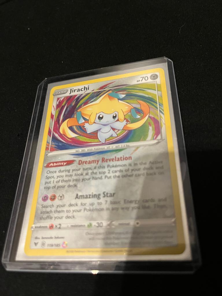 Jirachi Amazing Rare Pokémon Kaart - Zo goed als nieuw, Ophalen, Zo goed als nieuw, Losse kaart, Foil