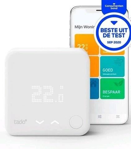 NIEUW Tado Slimme Thermostaat V3+ werkt ook als thermometer, Doe-het-zelf en Verbouw, Verwarming en Radiatoren, Ophalen of Verzenden