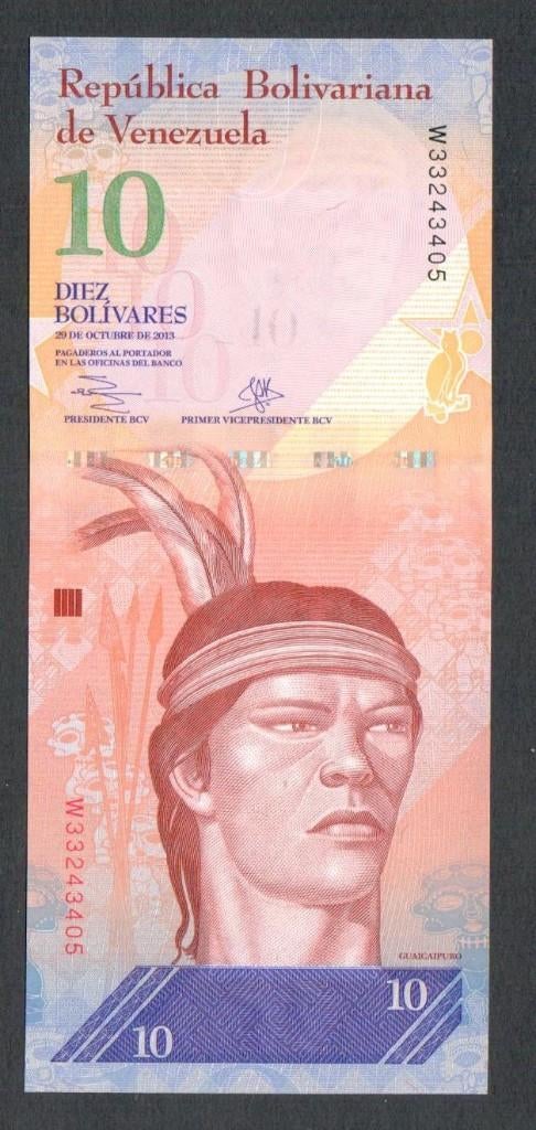 Bankbiljet - Venezuela 10 Bolivares 2013 - UNC., Ophalen of Verzenden, Zuid-Amerika, Los biljet