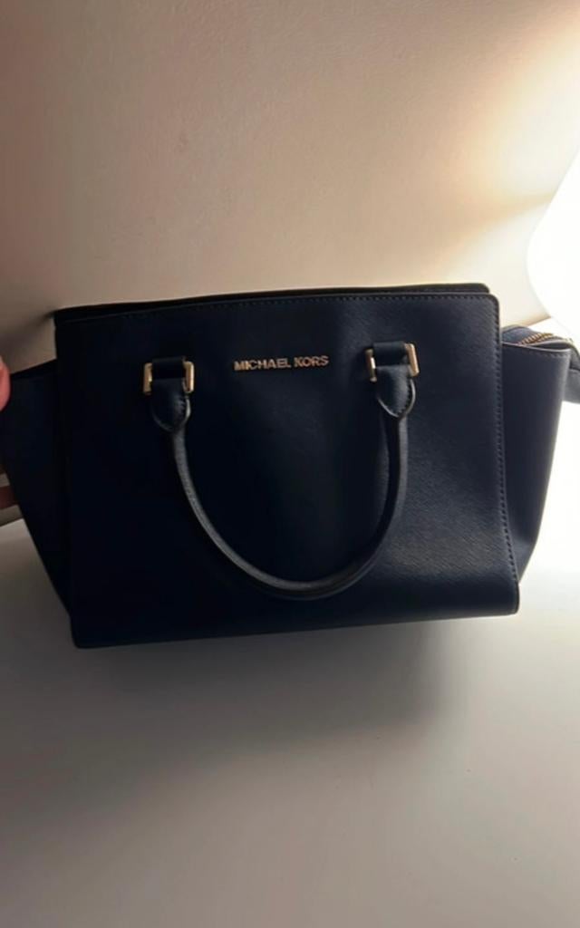Michael Kors tas met dustbag, Ophalen of Verzenden, Zo goed als nieuw, Blauw, Handtas