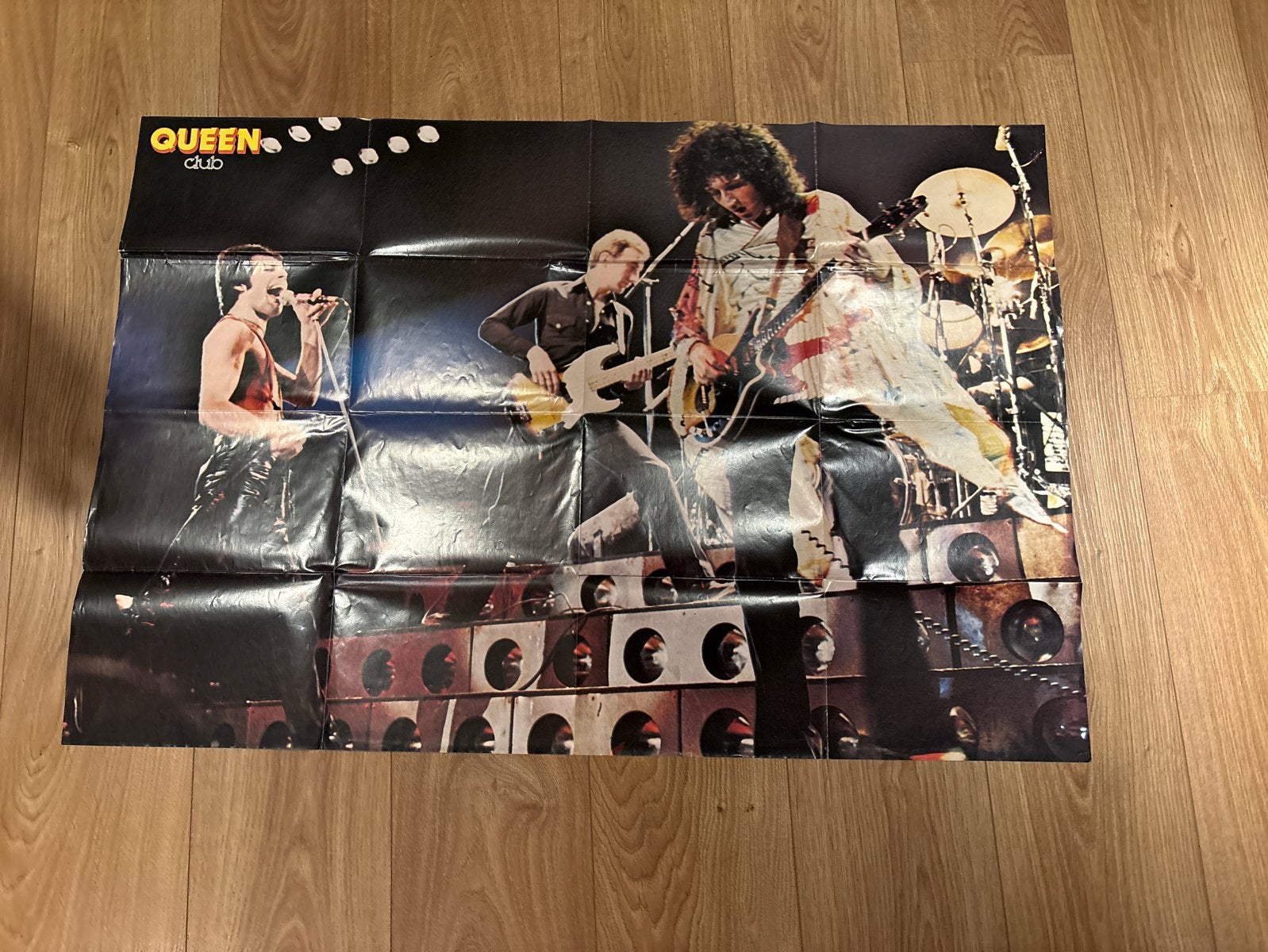 Queen Club Foto & Popfoto Freddie Mercury met info, Verzamelen, Ophalen of Verzenden, Gebruikt, Foto of Kaart
