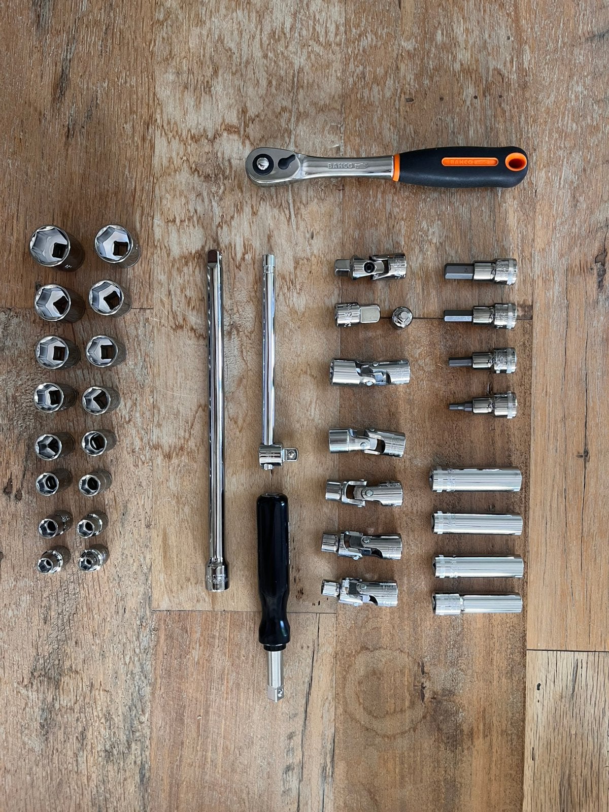 Bahco 3/8” Ratel- en Doppenset, 36-delig | NIEUW, Ophalen, Zo goed als nieuw