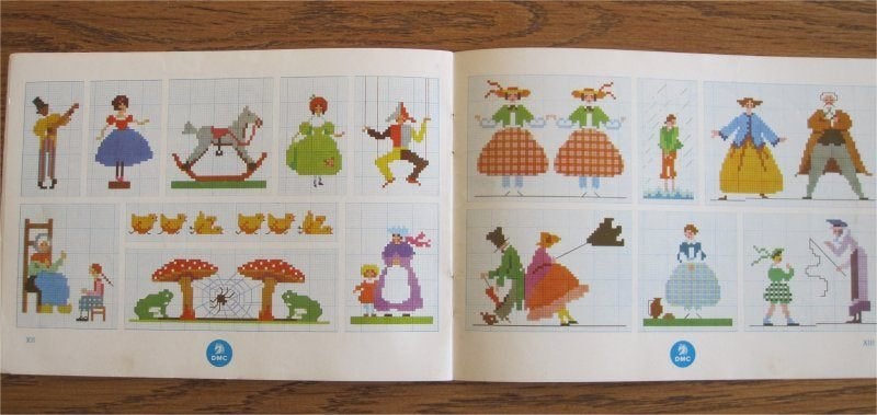 DMC - boekje met antieke borduurpatronen, Hobby en Vrije tijd, Borduren en Borduurmachines, Verzenden, Zo goed als nieuw, Handborduren
