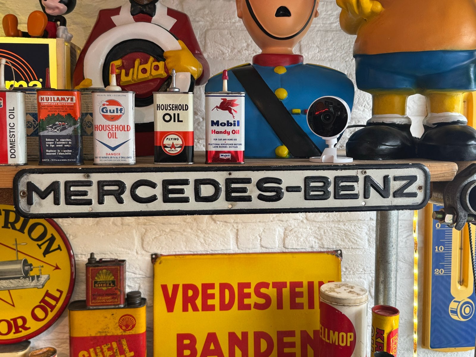 Vintage Mercedes-Benz reclamebord, Ophalen of Verzenden, Gebruikt, Auto's