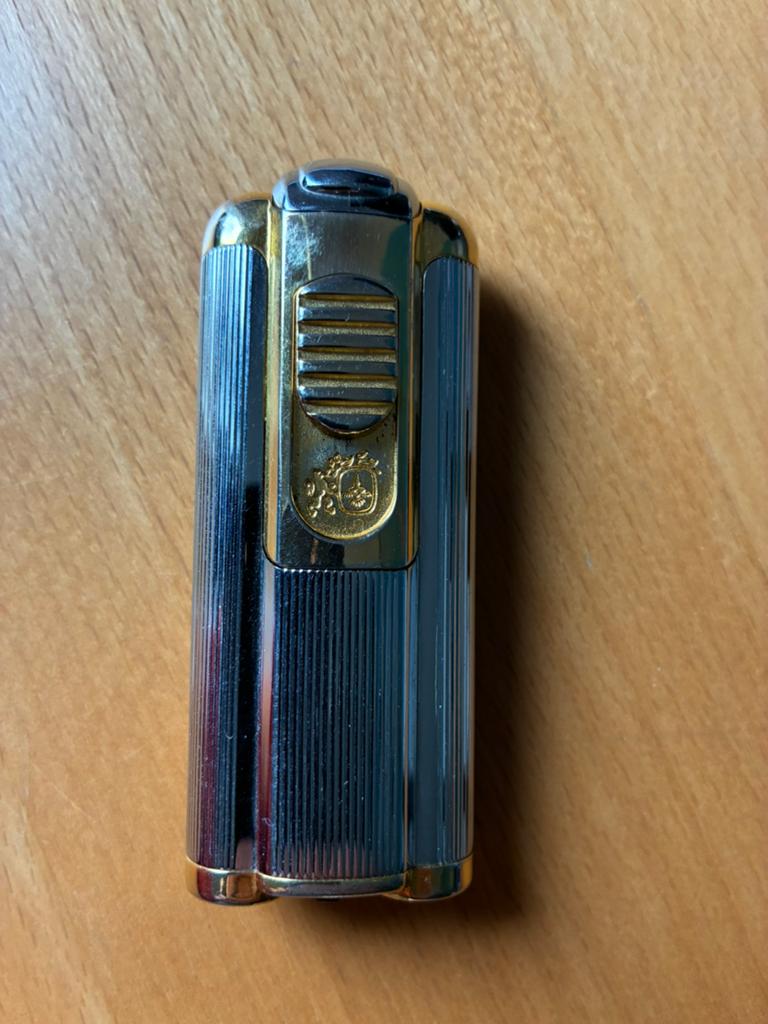 Vintage Colibri Aansteker - Chroom en Goudkleurig, Ophalen of Verzenden, Gebruikt, Aansteker