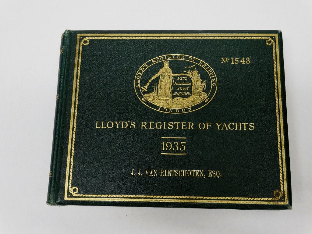 Lloyd's Register of Yachts 1935 zeldzaam antiek uniek boek, Ophalen of Verzenden, Gebruikt, Motorboot of Zeilboot, Boek of Tijdschrift