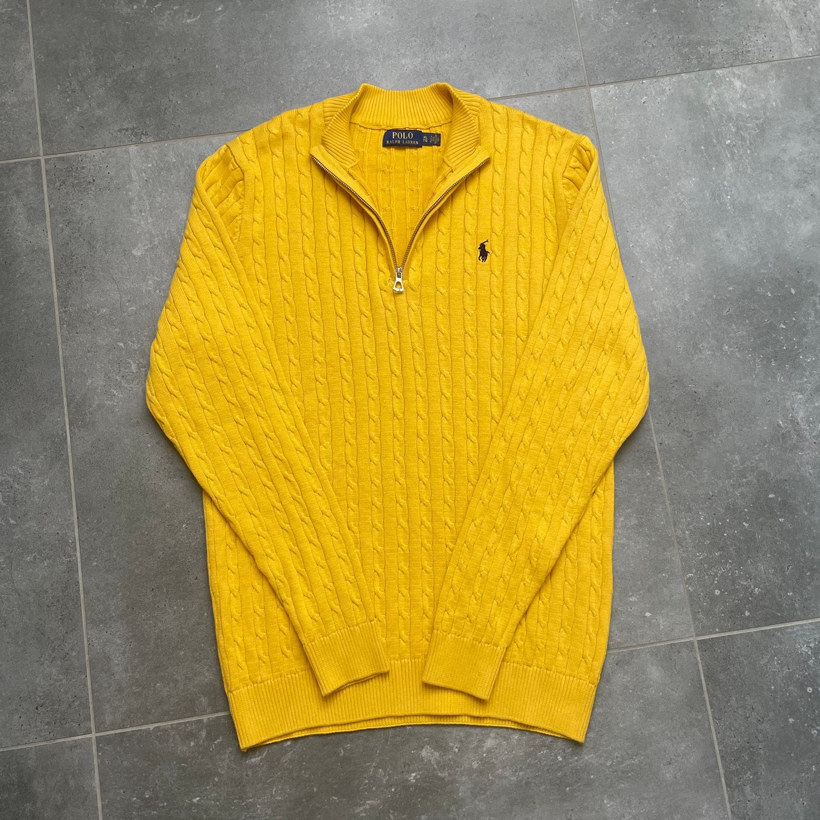 Polo Ralph Lauren quarter zip - geel - maat XL, Kleding | Heren, Truien en Vesten, Verzenden, Zo goed als nieuw, Maat 56/58 (XL)