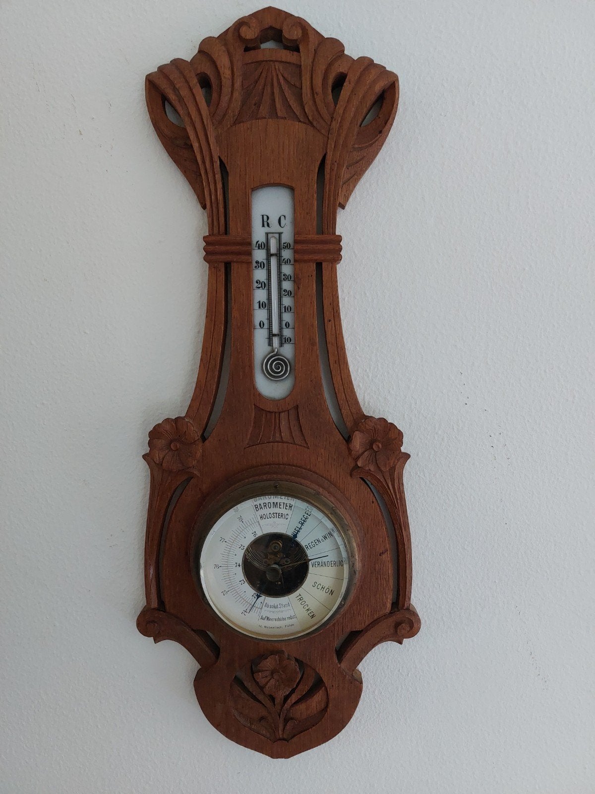 Vintage barometer/ thermometer., Audio, Tv en Foto, Weerstations en Barometers, Ophalen of Verzenden