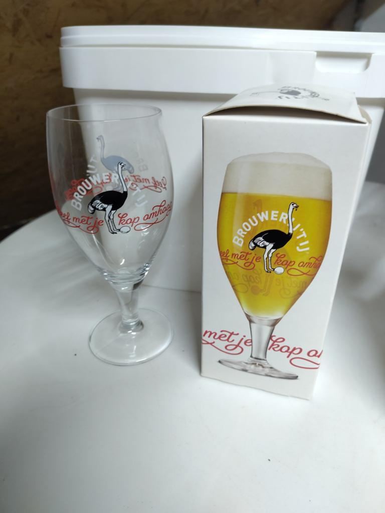 Nieuw Brouwerij 't IJ bierglas in verpakking, Verzamelen, Biermerken, Ophalen of Verzenden, Nieuw, Glas of Glazen