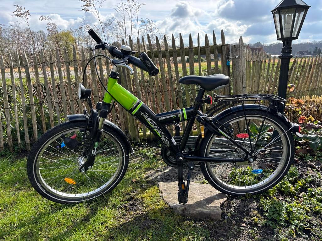 Pegasus kinderfiets - Groen/Zwart - Gebruikt, Fietsen en Brommers, Fietsen | Jongens, Ophalen, Gebruikt, 20 inch, Handrem