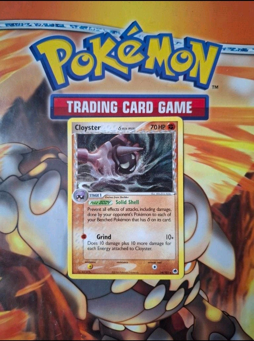 Cloyster 14/101 Ex Dragon Frontiers pokemon kaart rare, Ophalen of Verzenden, Gebruikt, Losse kaart