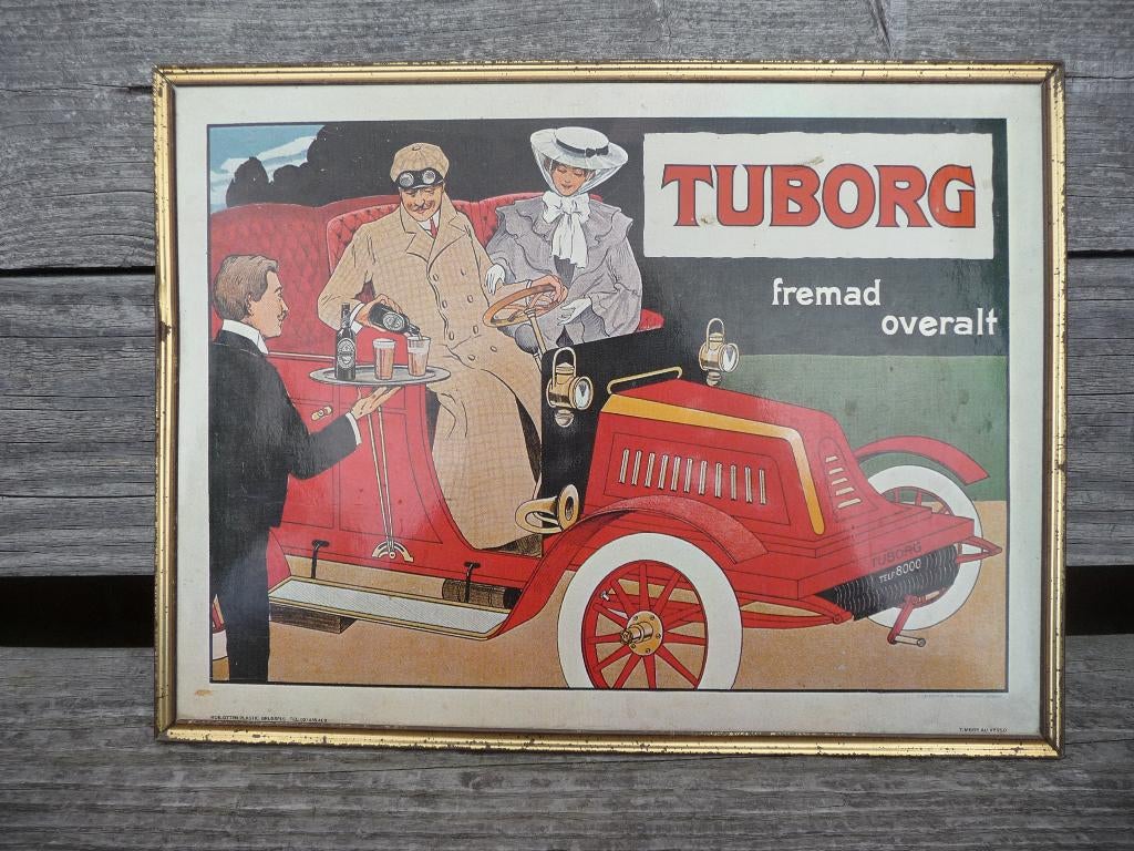 TUBORG reclame. Drank. Fremad Overalt. Rob Otten., Ophalen of Verzenden, Gebruikt, Reclamebord