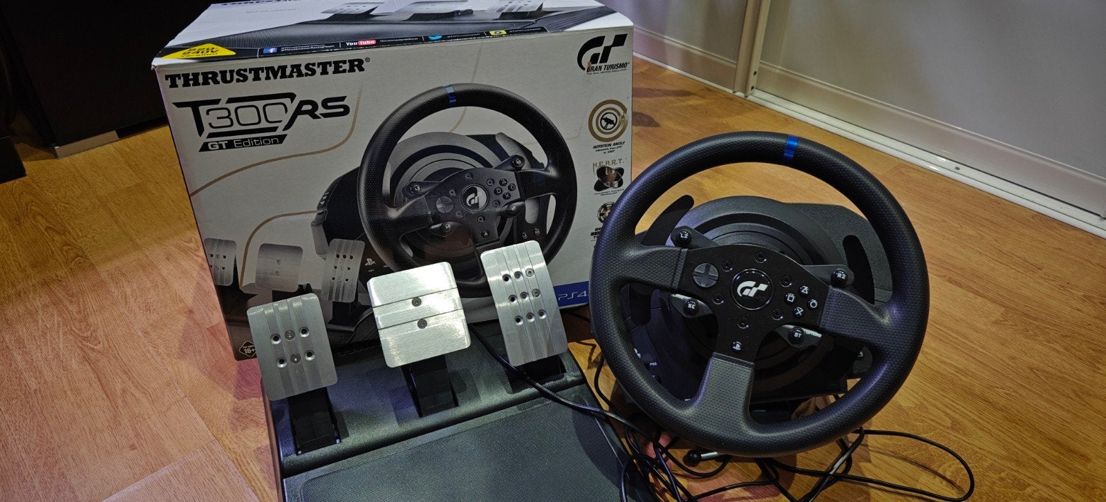 Thrustmaster T300 RS GT racestuur voor PC en PlayStation, Thrustmaster, Force feedback, Ophalen, Zo goed als nieuw