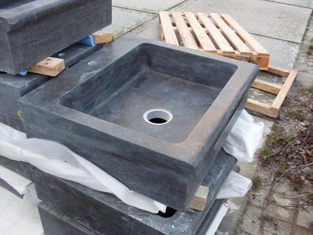 spoelbak van hardsteen,onderbouwbak, gootsteen,wasbak, Ophalen, Nieuw, Grijs, 50 tot 100 cm