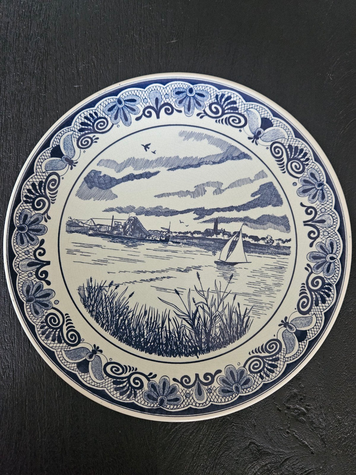Delftsblauw bord, De Merwede, Ophalen of Verzenden