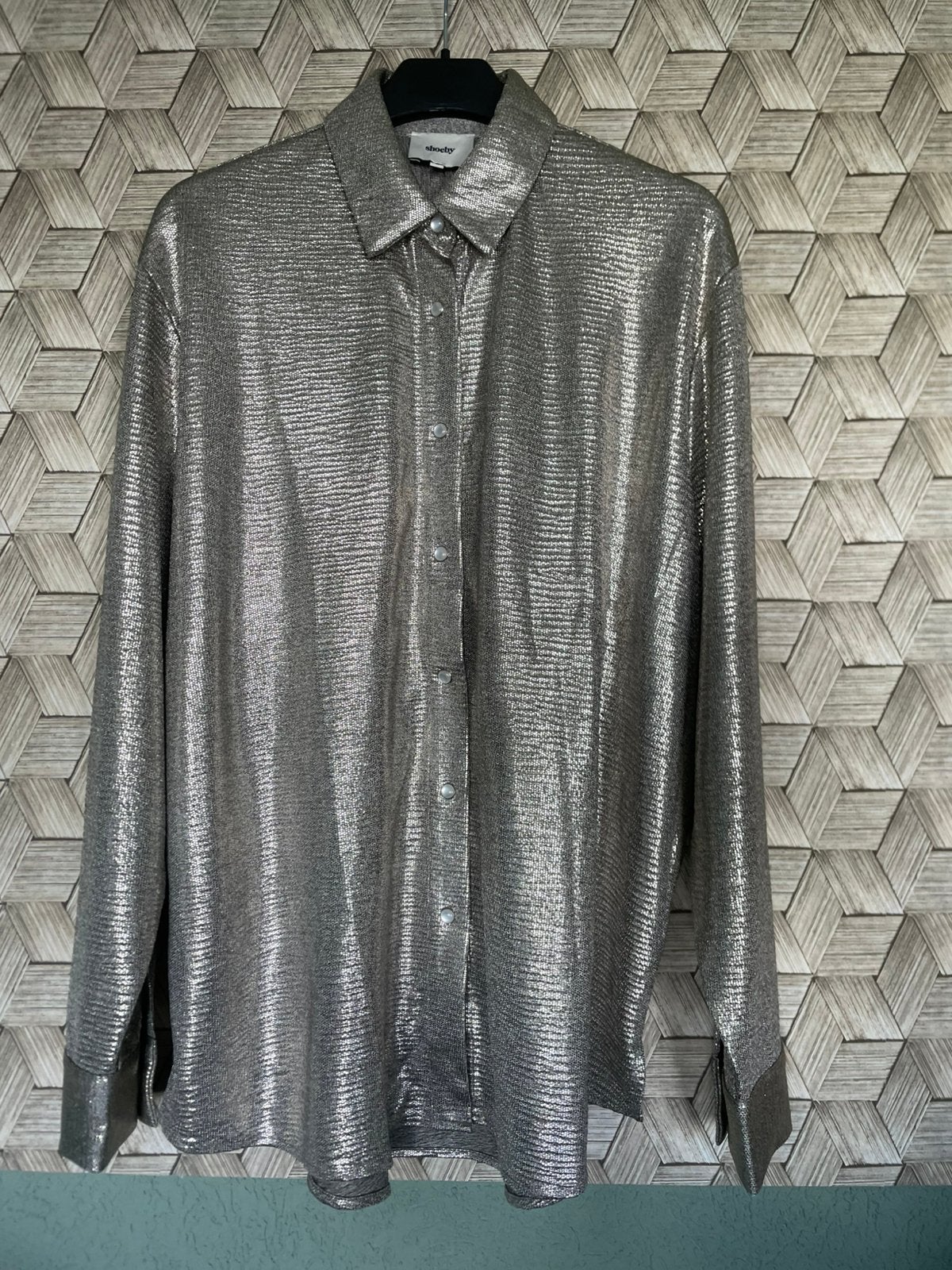 Shoeby blouse, M, Ophalen of Verzenden, Zo goed als nieuw, Maat 38/40 (M), Zilver