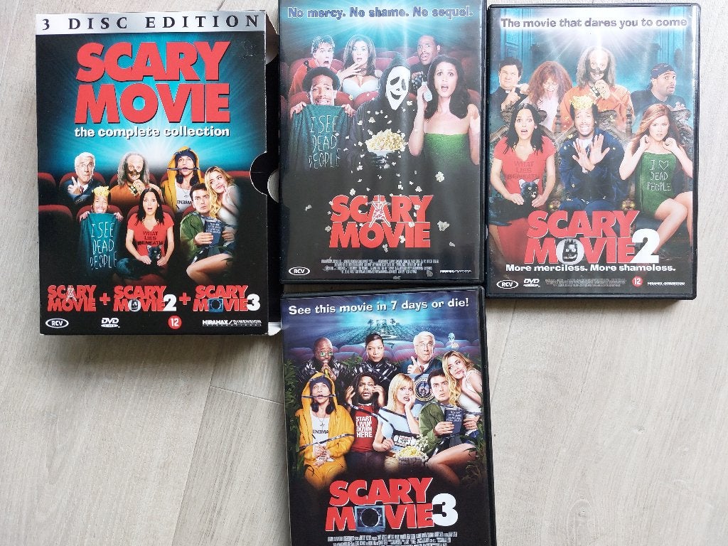 3DVD Scary Movie in BOXSET, Ophalen, Actiekomedie, Vanaf 16 jaar, Nederlands