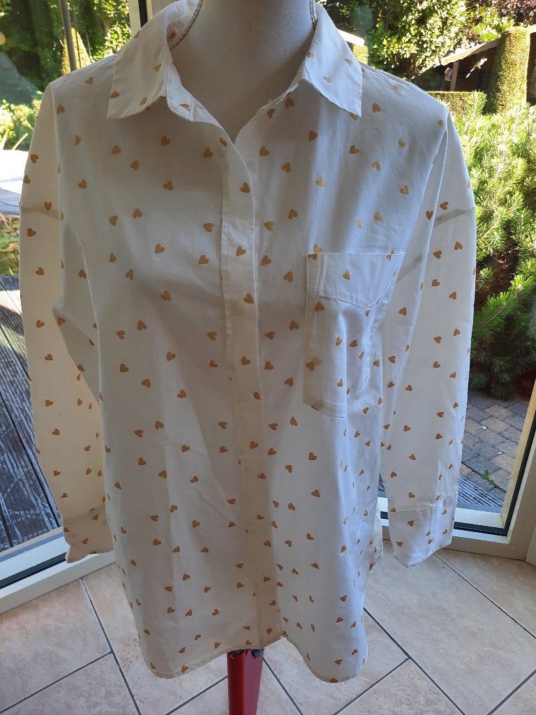 Mooie blouse KIABI - M/L, Maat 38/40 (M), Verzenden, Wit, Zo goed als nieuw