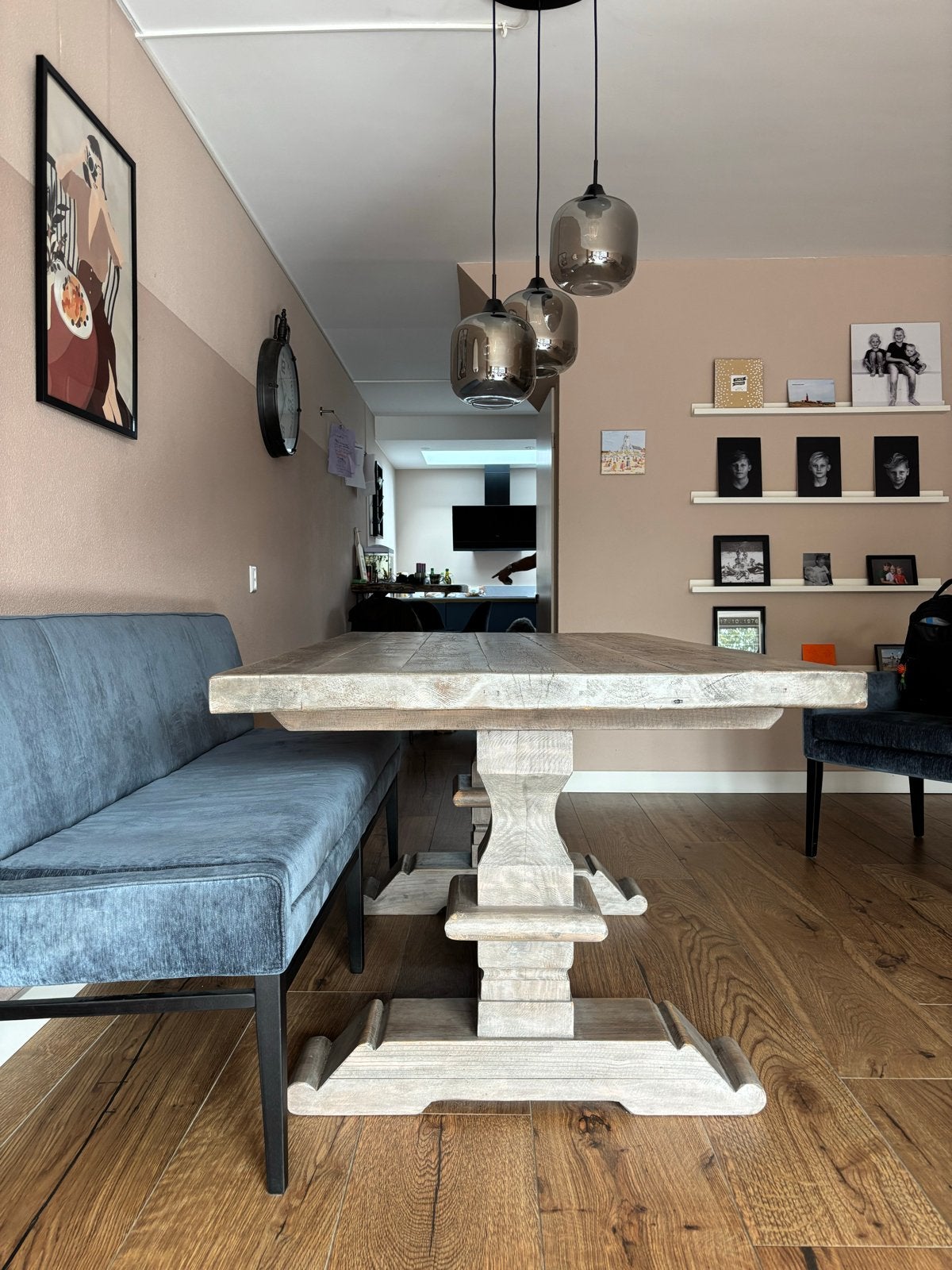 Massieve Kloostertafel 98x180 cm, Huis en Inrichting, Ophalen, Gebruikt, 50 tot 100 cm, Vijf personen of meer
