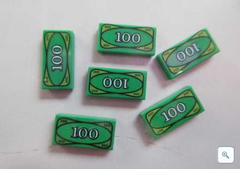 nr. 6884, 6 Bankbiljetten., Ophalen of Verzenden, Zo goed als nieuw, Complete set, Lego