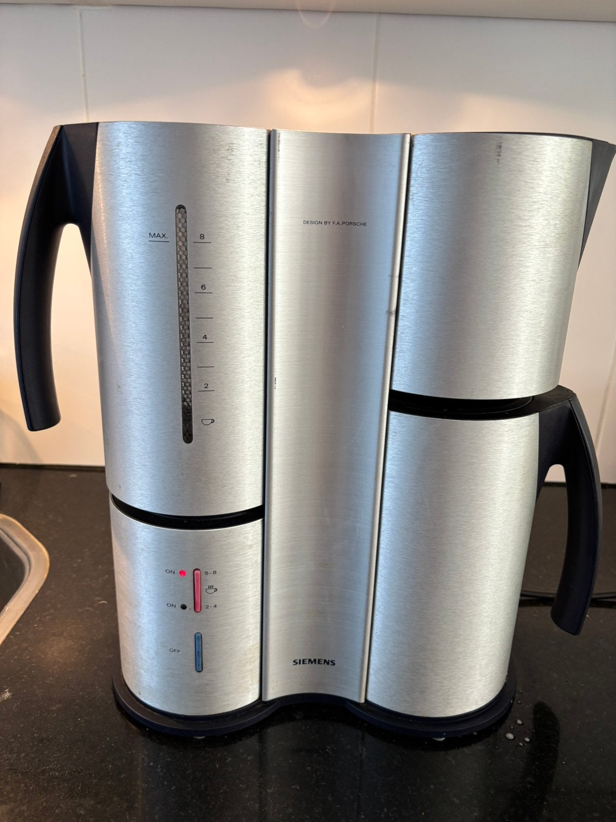 Vintage Siemens Porsche Design koffiezetapparaat – 2001, Ophalen of Verzenden, Zo goed als nieuw, Koffiemachine