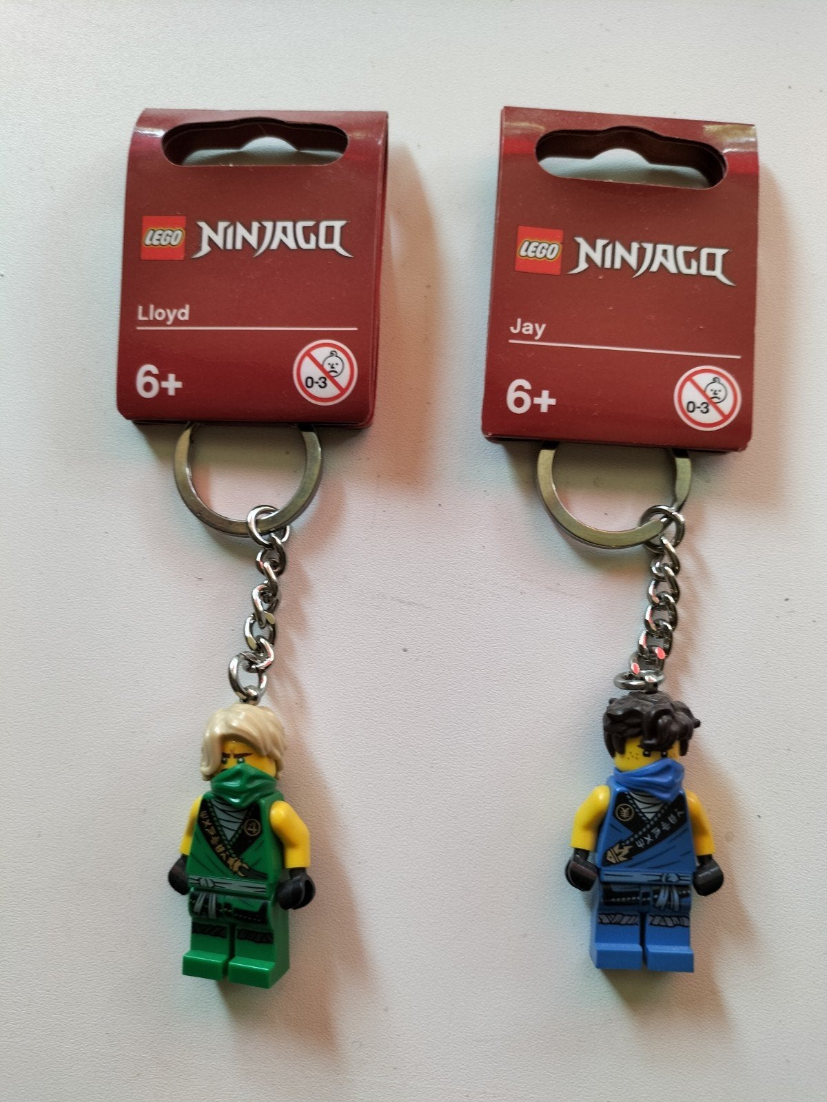 Lego Ninjago sleutelhangers Lloyd en Jay (nieuw), Inclusief minifiguren, Lego, Nieuw, Ophalen of Verzenden
