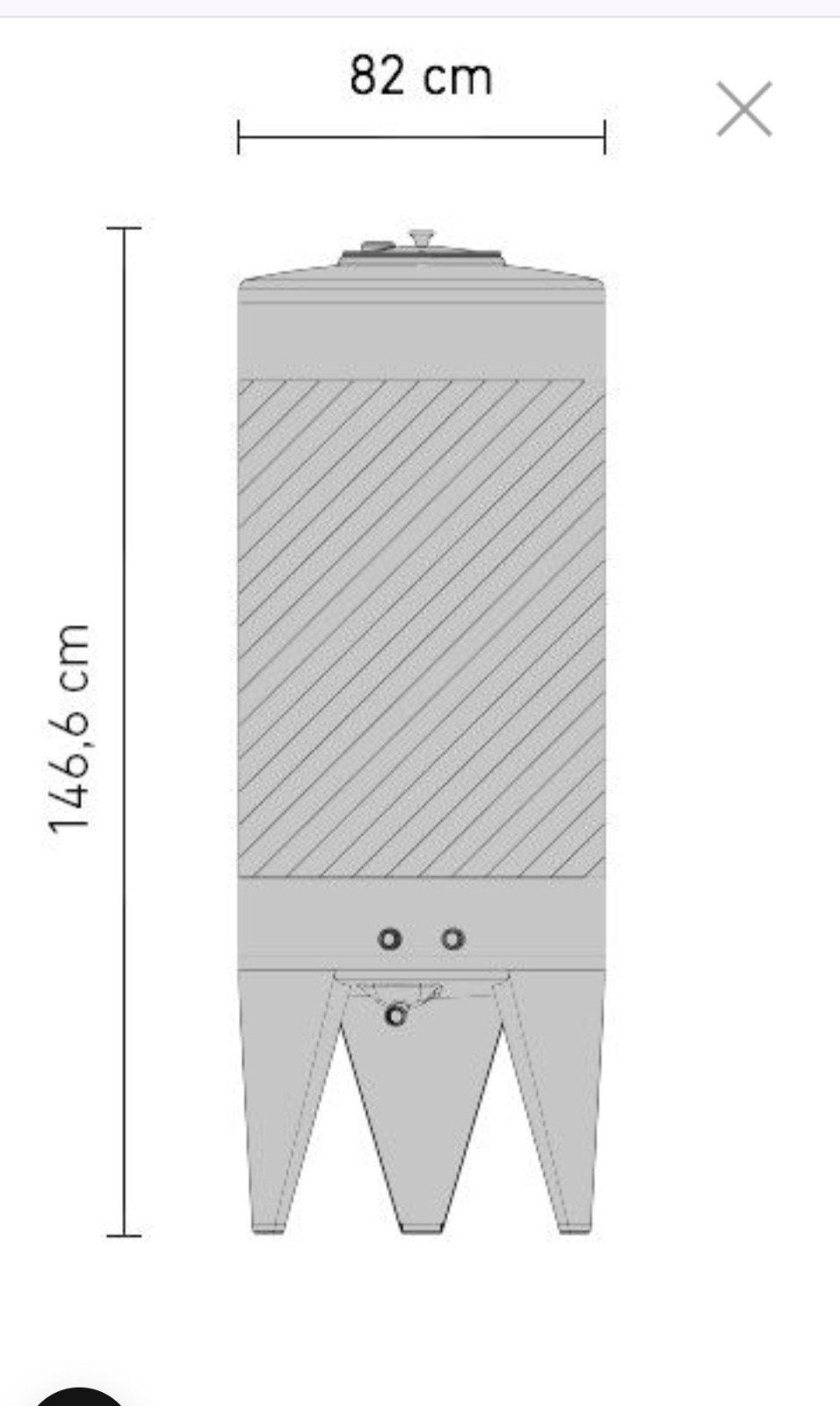 RVS Tank 525 Liter - Wijn/Olie/Water Opslagvat, Ophalen, Gebruikt