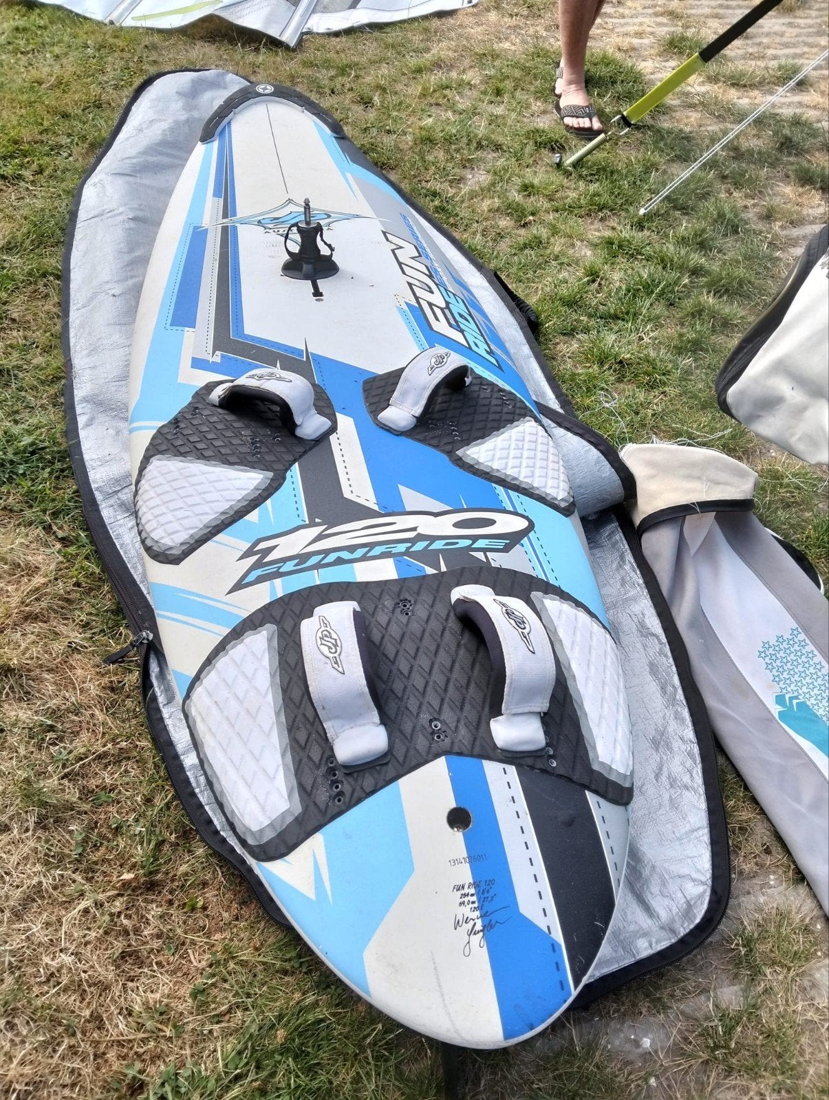vakantie set.  jp 120 ltr, Gaastra 7.0,  giek, verlenger