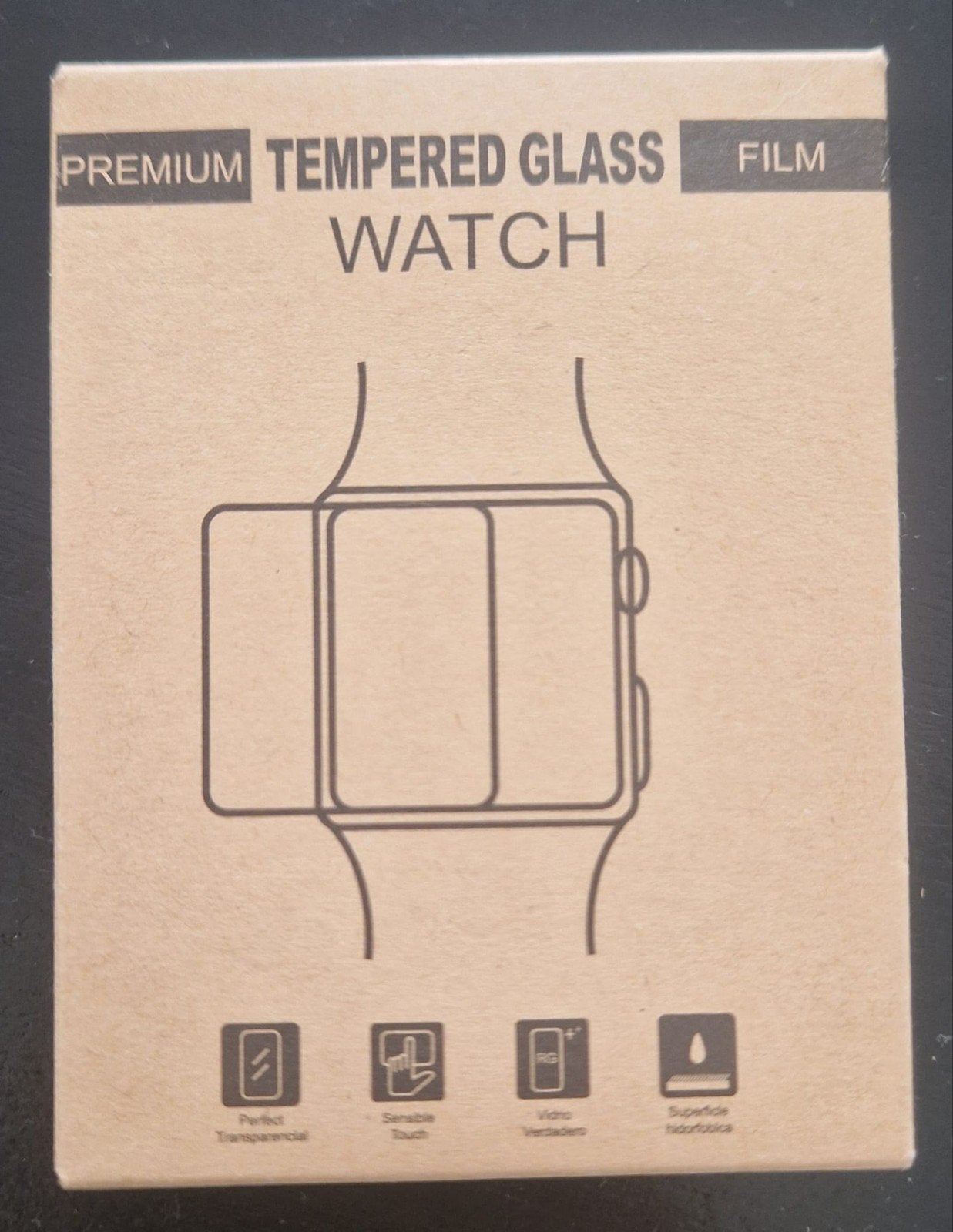 Premium Tempered Glass Film voor Smartwatch, Ophalen of Verzenden, Nieuw, Zwart, Android