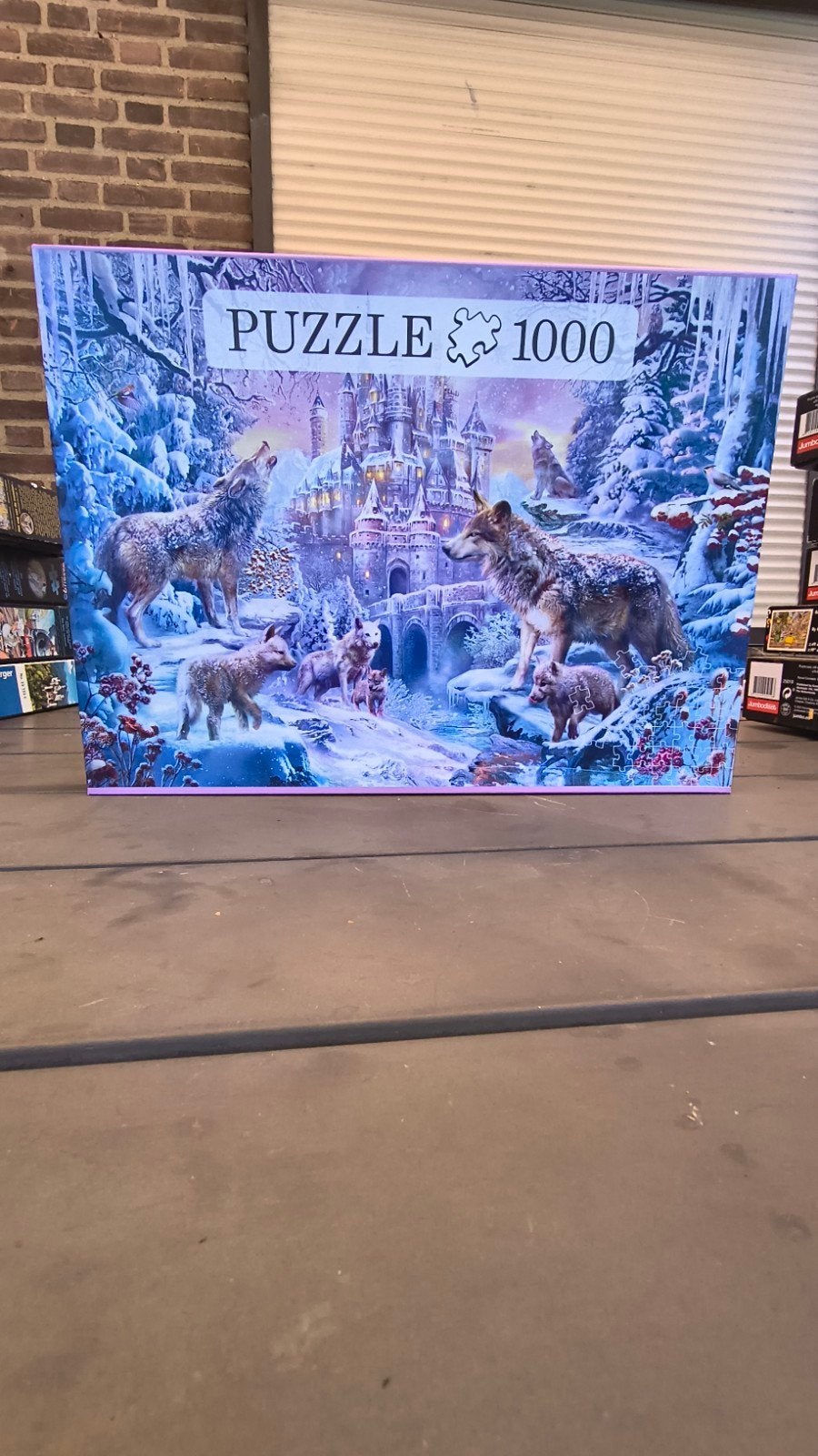 Winterwolven Kasteel Puzzel 1000 stukjes, Ophalen, 500 t/m 1500 stukjes, Zo goed als nieuw, Legpuzzel