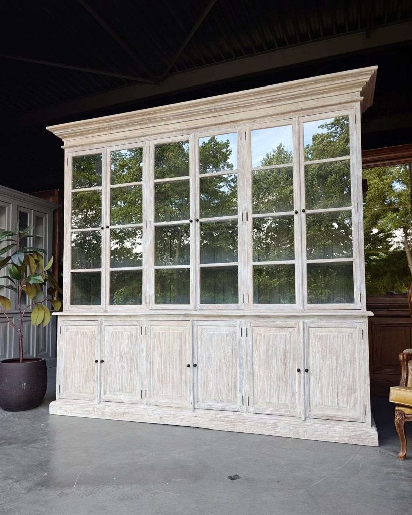 Zeer mooie rustieke winkelkast | Winkelvitrine #7682, Glas, Met deur(en), -, 200 cm of meer