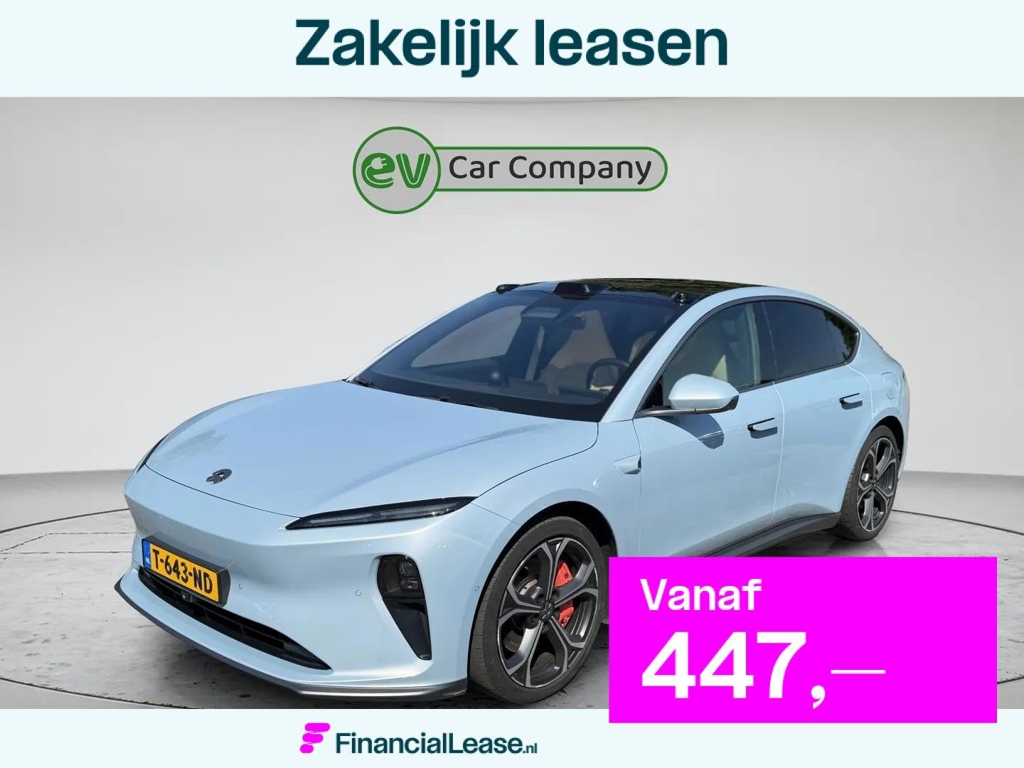 Nio ET5 100 kWh | Massage stoelen | Trekhaak | Panoramadak |, Automaat, Gebruikt, 110 €/maand, Blauw