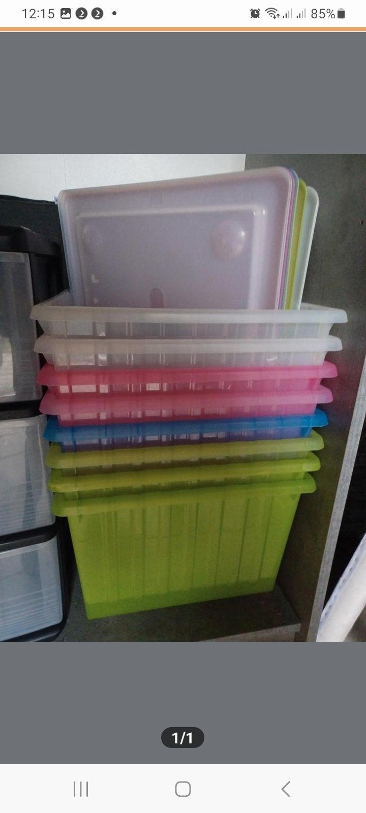 8 Ikea Vessla bakken met deksel, Ophalen, Gebruikt, 50 tot 100 cm, 5 – 50