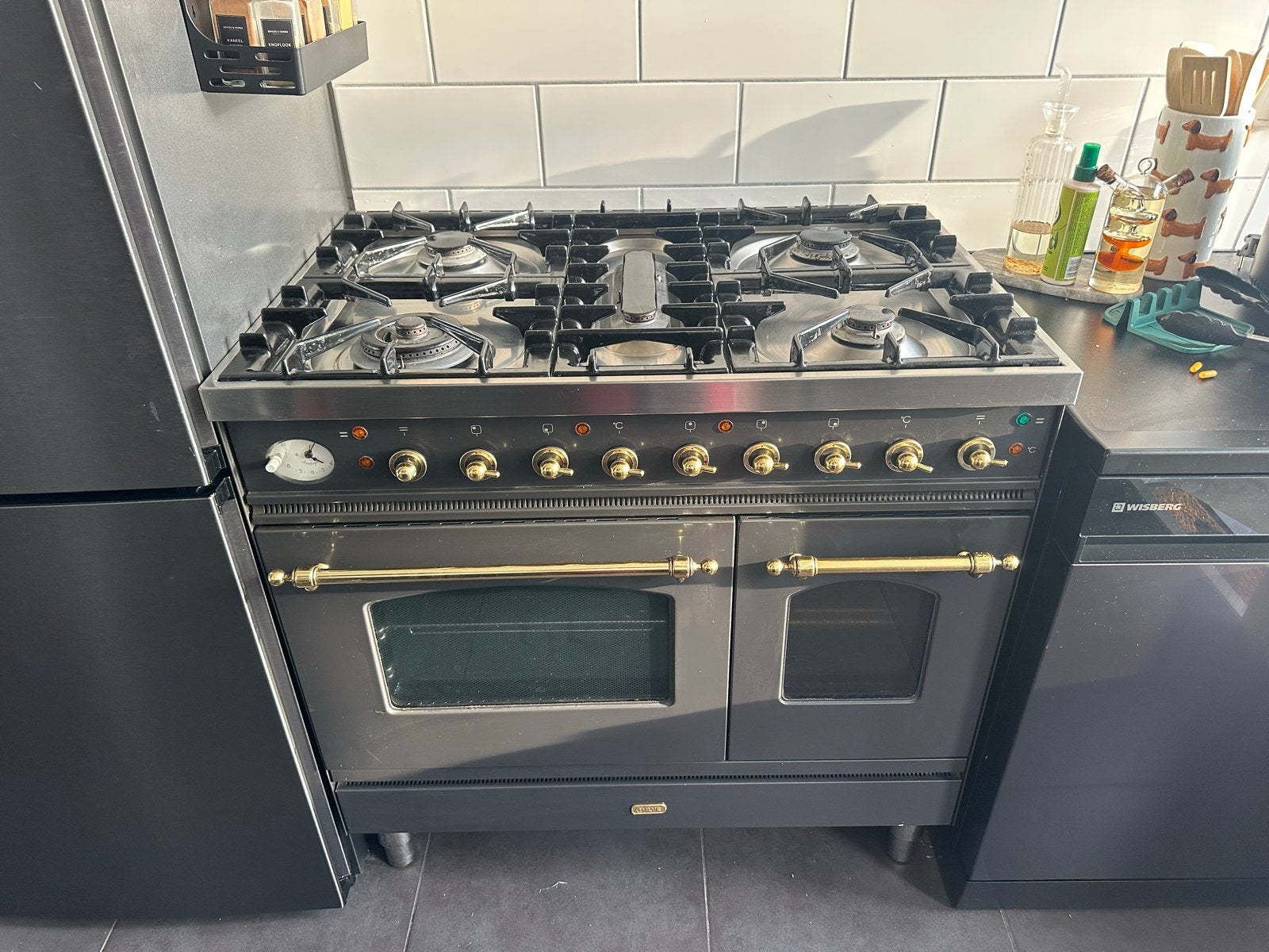 ILVE Nostalgie 90cm Fornuis - Gas met Dubbele Oven, Witgoed en Apparatuur, Ophalen, Gebruikt, 60 cm of meer, Grill