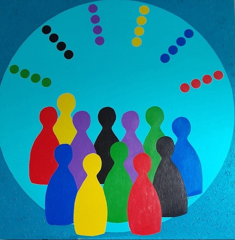 "Mens erger je niet", Antiek en Kunst, Ophalen of Verzenden