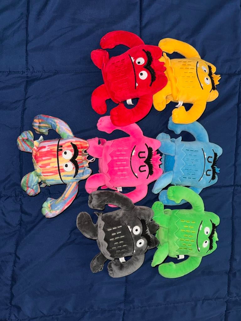 Knuffels monsters, complete set, Ophalen, Zo goed als nieuw, Overige typen