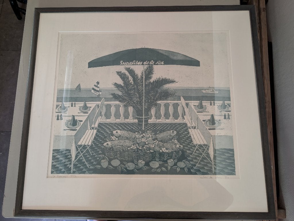 schilderijen LAETITIA DE HAAS (1980) - "ST RAPHAEL", Bijzondere lijst, Realistisch, Overige technieken, Ophalen of Verzenden