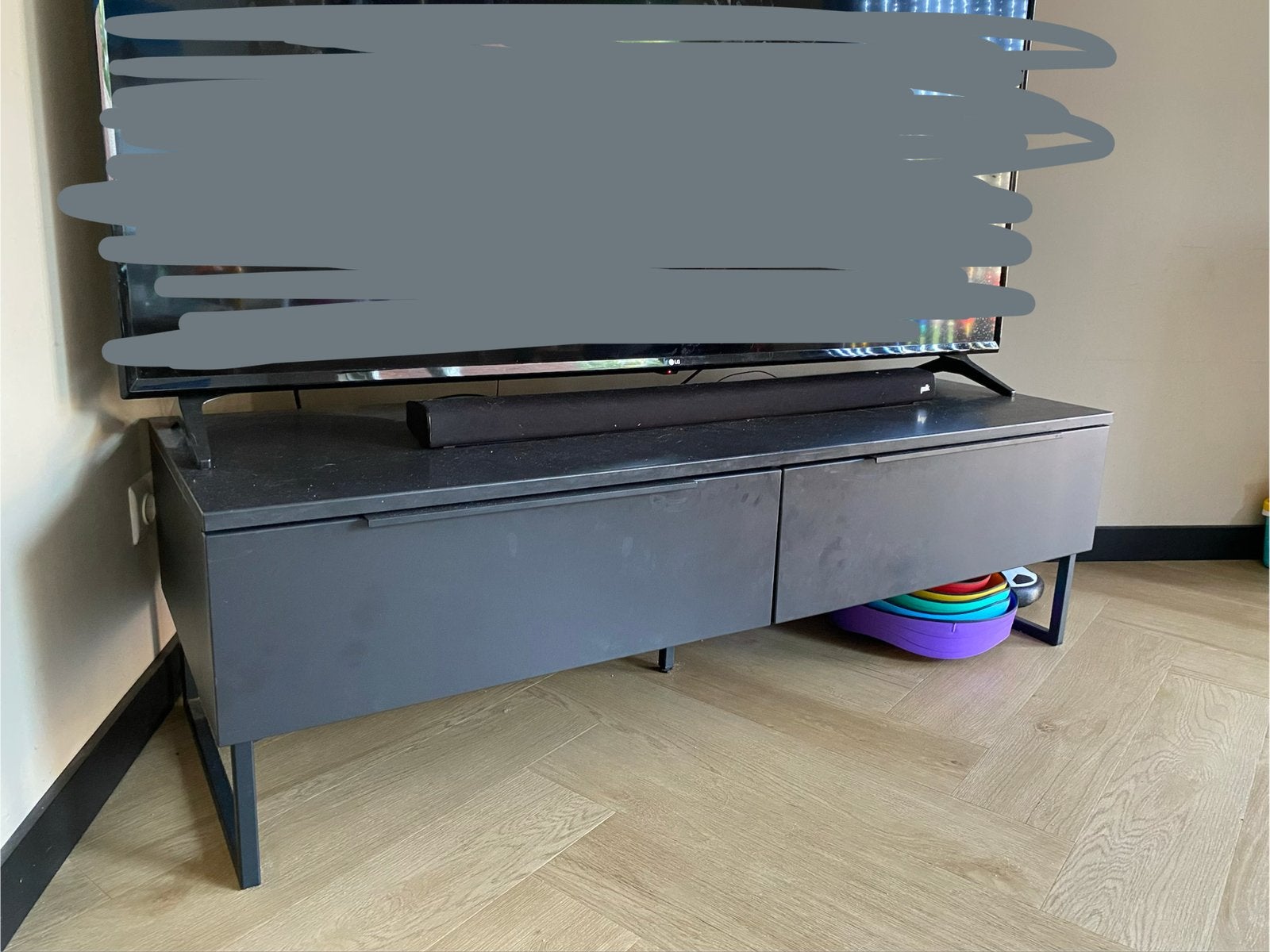 Tv meubel, Ophalen, Zo goed als nieuw, Zwart