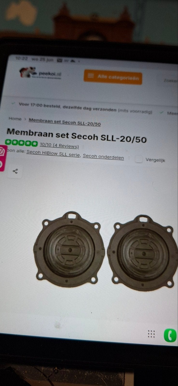 Tekoop gevraagt membraanset voor de Secoh SLL 20/50, Ophalen of Verzenden, Nieuw, Vijverpomp