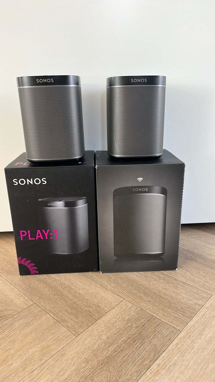 Sonos play 1 set, Audio, Tv en Foto, Luidsprekers, Ophalen, Zo goed als nieuw, Minder dan 60 watt, Sonos