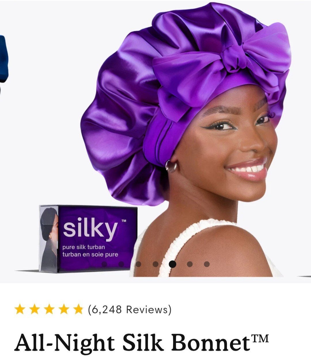 Silky All-Night Zijden Slaapmuts - Paars, Ophalen of Verzenden, Nieuw